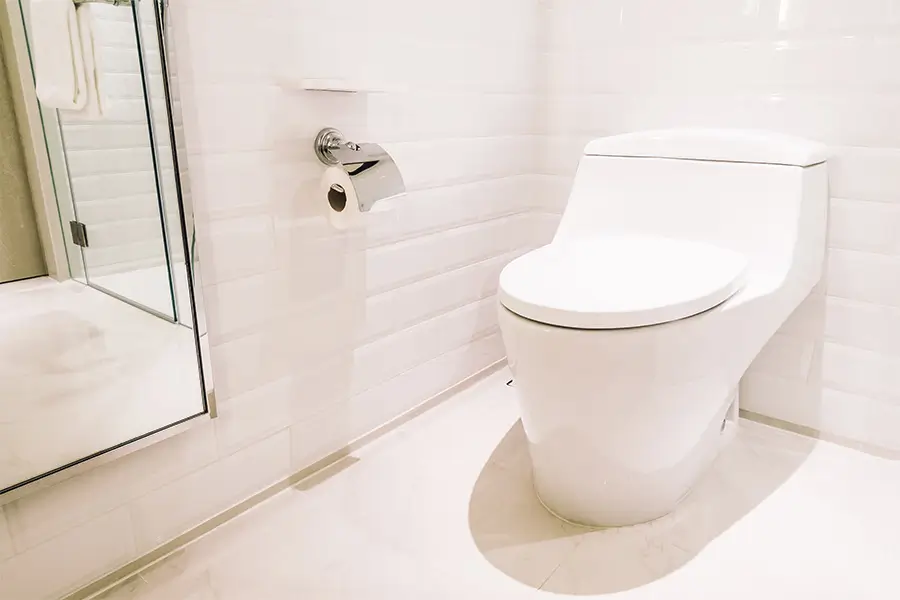 Completed toilet installation service