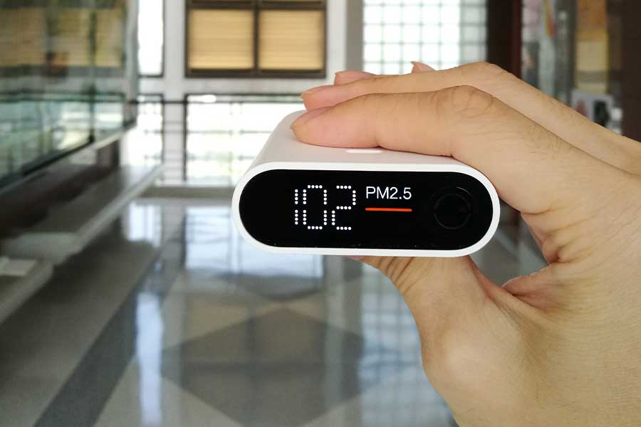 Indoor air quality monitor reading
