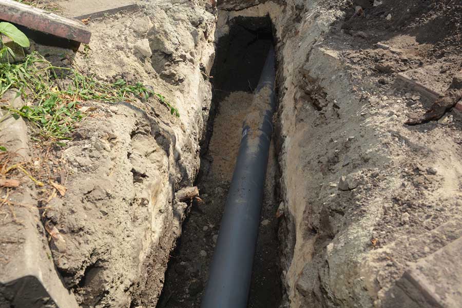 Expert drain cleaning underway